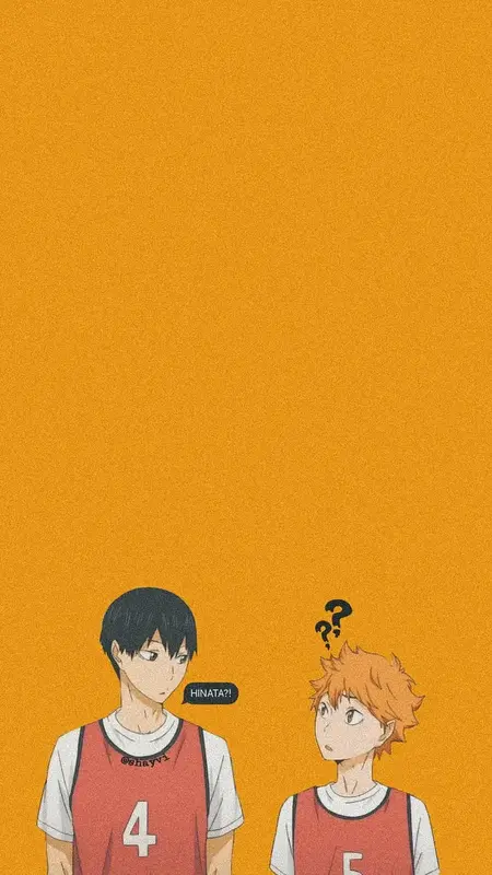 Hinata and Kageyama chatting phone wallpaper